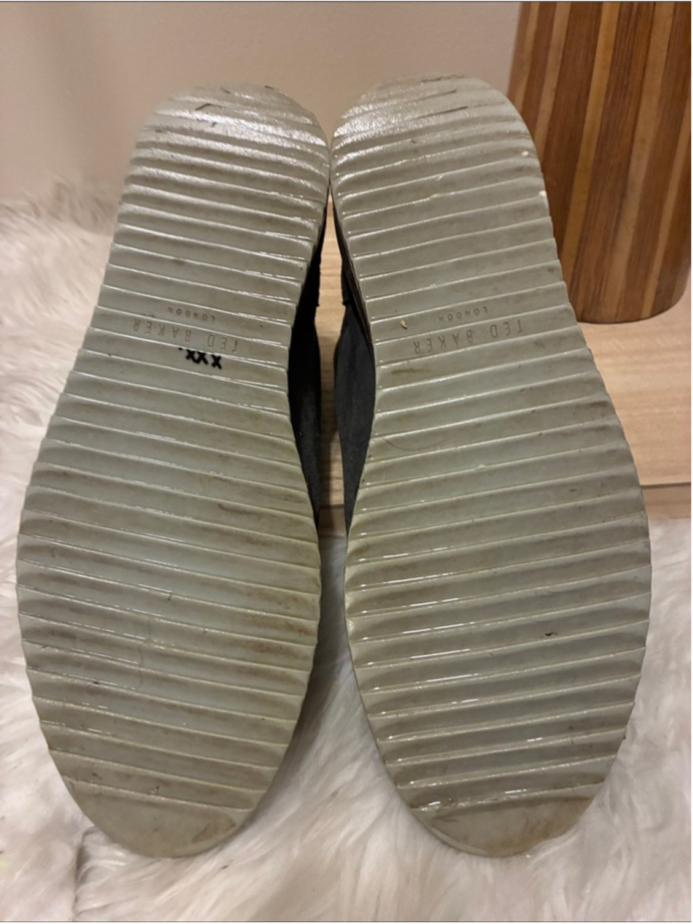 Ted Baker London Gray Suede Chukka Boots with Contrast Trim - Picture 4 of 4